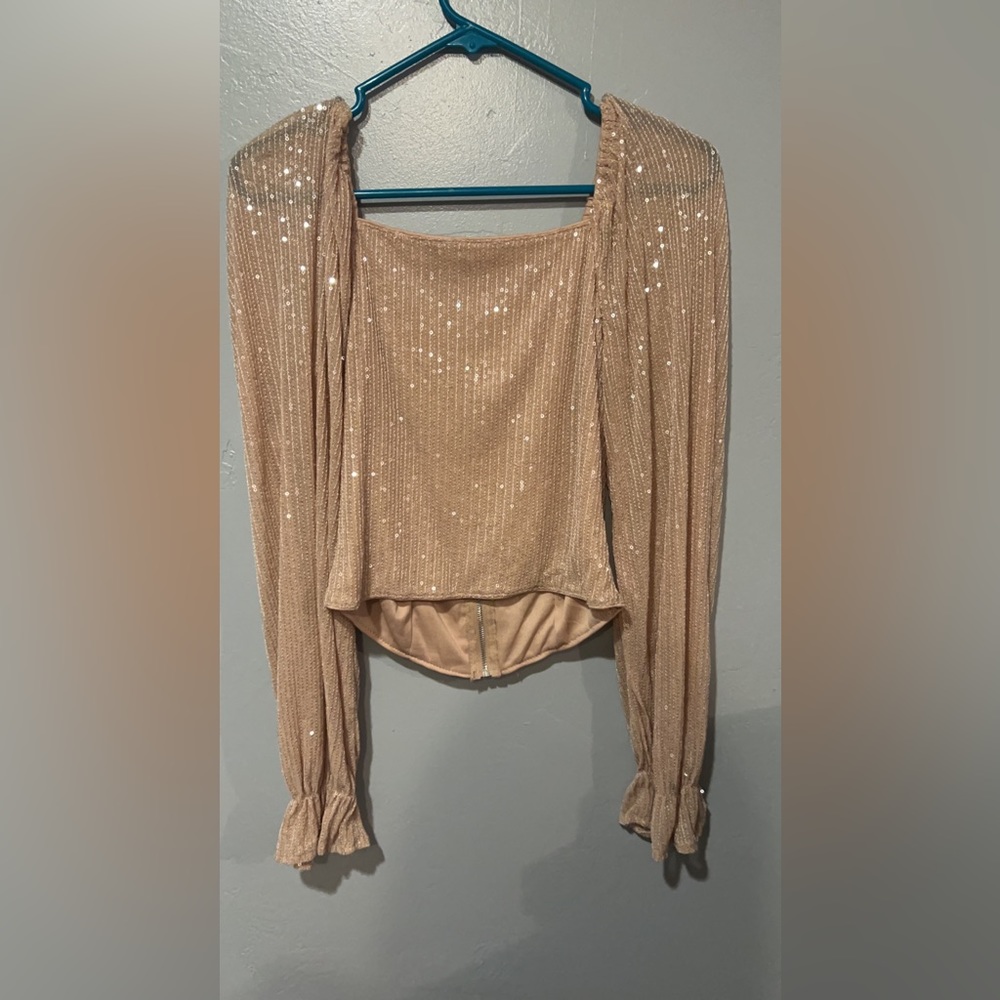 Pink sparkly crop top - Picture 4 of 4